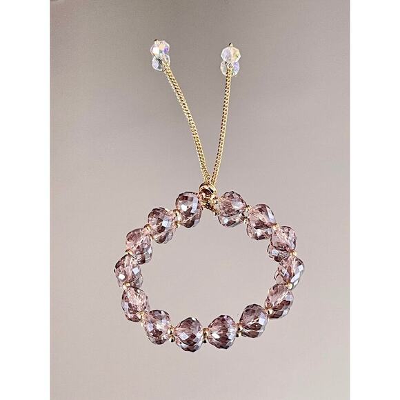 Purple Swarovski Beaded Bracelet - Picture 6 of 7